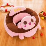 Baby Pink Monkey Seats Sofa Plush Support Seat Learning To Sit Baby Plush Toys – 1